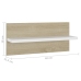 vidaXL Estantes de pared 4 uds blanco y roble Sonoma 40x11,5x18 cm