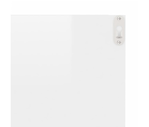 Estantes de pared 2 unidades blanco brillo 40x11,5x18 cm