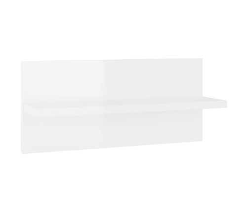 vidaXL Estantes de pared 4 unidades blanco brillo 40x11,5x18 cm