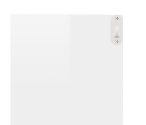 Estantes de pared 4 unidades blanco brillo 40x11,5x18 cm