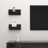 vidaXL Estantes de pared 2 unidades negro brillo 40x11,5x18 cm