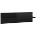 Estante de pared 2 uds contrachapado negro brillo 60x11,5x18 cm