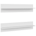 Estante de pared 2 uds madera contrachapada blanco 80x11,5x18cm