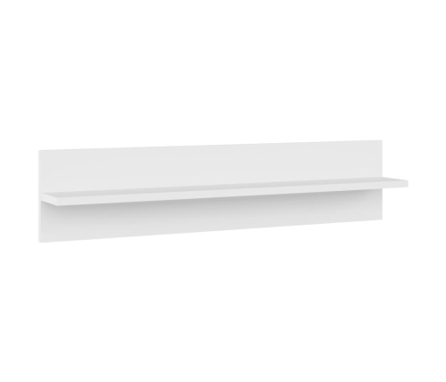 Estante de pared 2 uds madera contrachapada blanco 80x11,5x18cm
