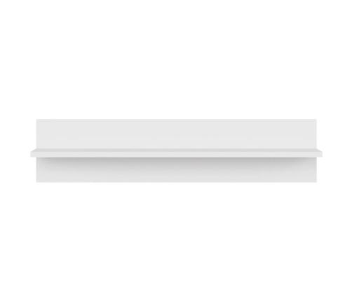 Estante de pared 2 uds madera contrachapada blanco 80x11,5x18cm