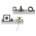 Estante de pared 2 uds madera contrachapada blanco 80x11,5x18cm