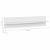 Estante de pared 2 uds madera contrachapada blanco 80x11,5x18cm