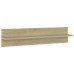 Estantes de pared 2 uds contrachapada color roble 80x11,5x18 cm