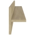 Estantes de pared 2 uds contrachapada color roble 80x11,5x18 cm