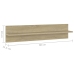 Estantes de pared 2 uds contrachapada color roble 80x11,5x18 cm