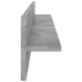 Estante de pared 2 uds contrachapado gris hormigón 80x11,5x18cm