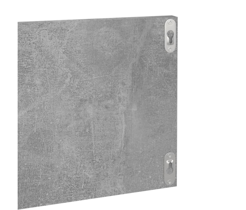 Estante de pared 2 uds contrachapado gris hormigón 80x11,5x18cm