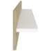 Estante de pared 2 uds contrachapado blanco roble 80x11,5x18 cm