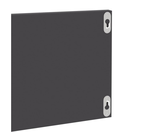 Estante de pared 2 uds contrachapado gris brillo 80x11,5x18 cm