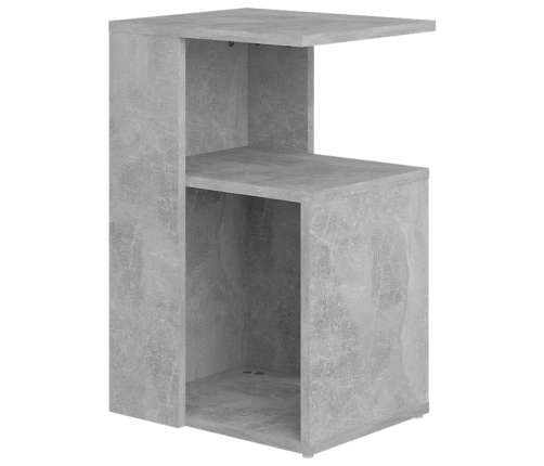 vidaXL Mesa auxiliar de madera contrachapada gris hormigón 36x30x56 cm