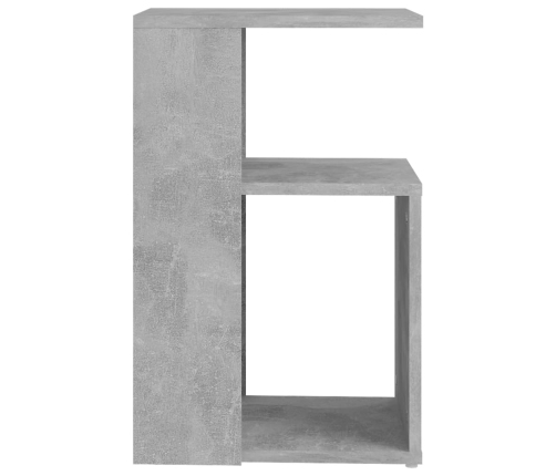 Mesa auxiliar de madera contrachapada gris hormigón 36x30x56 cm