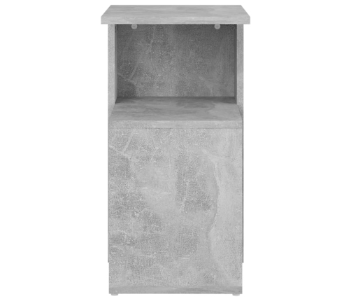 vidaXL Mesa auxiliar de madera contrachapada gris hormigón 36x30x56 cm