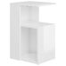 vidaXL Mesa auxiliar madera contrachapada blanco brillante 36x30x56 cm