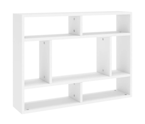 vidaXL Estantería de pared madera contrachapada blanco 75x16x55 cm