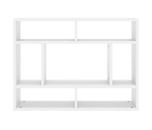 vidaXL Estantería de pared madera contrachapada blanco 75x16x55 cm