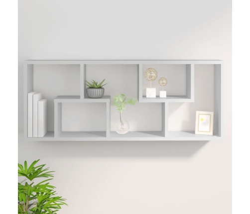 vidaXL Estantería de pared madera contrachapada blanco 36x16x90 cm