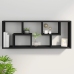 vidaXL Estante de pared madera contrachapada negro 36x16x90 cm