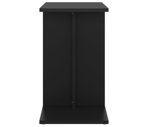 Mesa auxiliar de madera contrachapada negro 50x30x50 cm