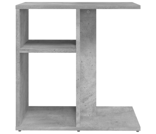 Mesa auxiliar de madera contrachapada gris hormigón 50x30x50 cm