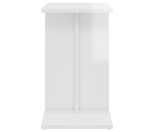 vidaXL Mesa auxiliar madera contrachapada blanco brillante 50x30x50 cm