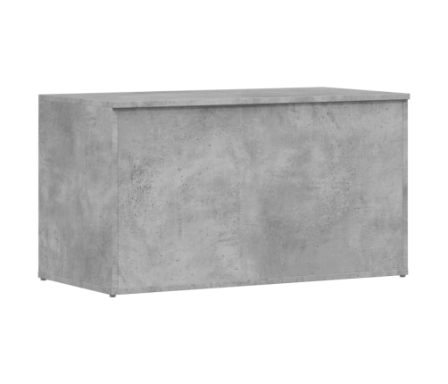 Baúl almacenaje madera contrachapada gris hormigón 84x42x46 cm