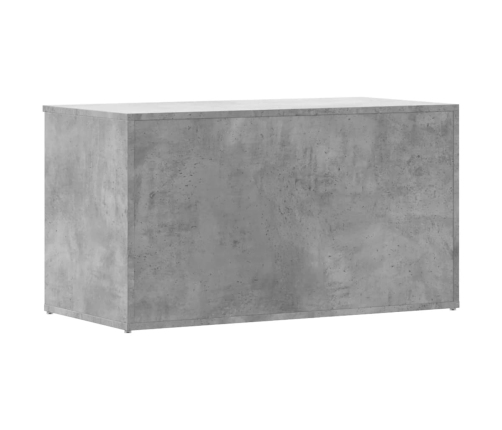 Baúl almacenaje madera contrachapada gris hormigón 84x42x46 cm