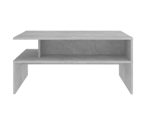 Mesa de centro madera contrachapada gris hormigón 90x60x42,5 cm