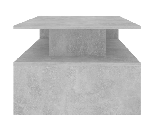 Mesa de centro madera contrachapada gris hormigón 90x60x42,5 cm