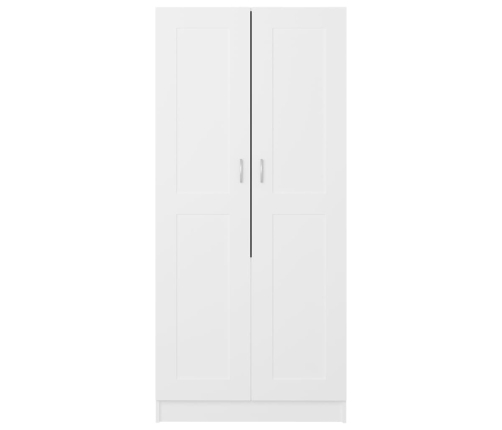 Armario de madera contrachapada blanco 82,5x51,5x180 cm