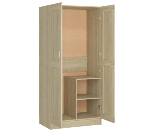 Armario de madera contrachapada color roble 82,5x51,5x180 cm