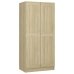 Armario de madera contrachapada color roble 82,5x51,5x180 cm