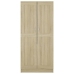 Armario de madera contrachapada color roble 82,5x51,5x180 cm