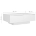 Mesa de centro madera contrachapada blanco 90x60x31 cm