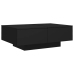 Mesa de centro madera contrachapada negro 90x60x31 cm