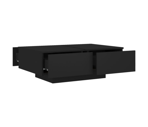 Mesa de centro madera contrachapada negro 90x60x31 cm