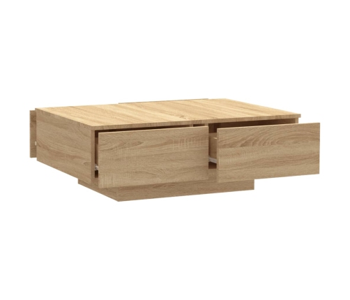 vidaXL Mesa de centro madera contrachapada color roble 90x60x31 cm