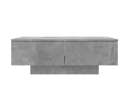 vidaXL Mesa de centro madera de ingeniería gris hormigón 90x60x31 cm