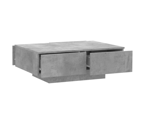 vidaXL Mesa de centro madera de ingeniería gris hormigón 90x60x31 cm