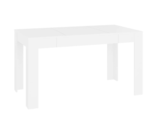 Mesa de comedor de madera contrachapada blanco 140x74,5x76 cm