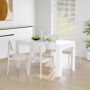 Mesa de comedor de madera contrachapada blanco 140x74,5x76 cm