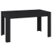 Mesa de comedor de madera contrachapada negro 140x74,5x76 cm