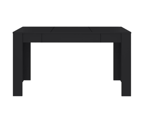 Mesa de comedor de madera contrachapada negro 140x74,5x76 cm