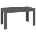 Mesa de comedor de madera contrachapada gris 140x74,5x76 cm