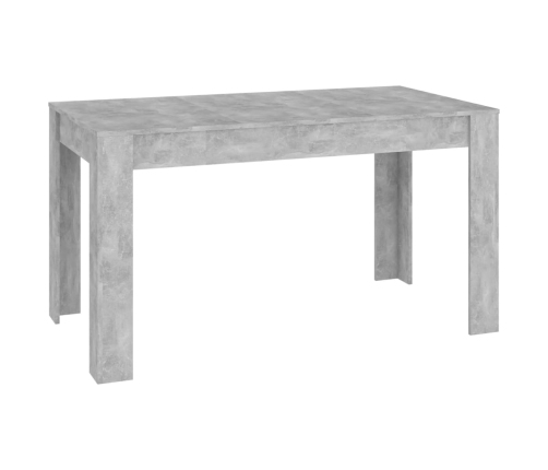 Mesa de comedor contrachapada gris hormigón 140x74,5x76 cm