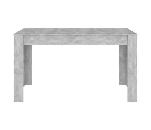 Mesa de comedor contrachapada gris hormigón 140x74,5x76 cm